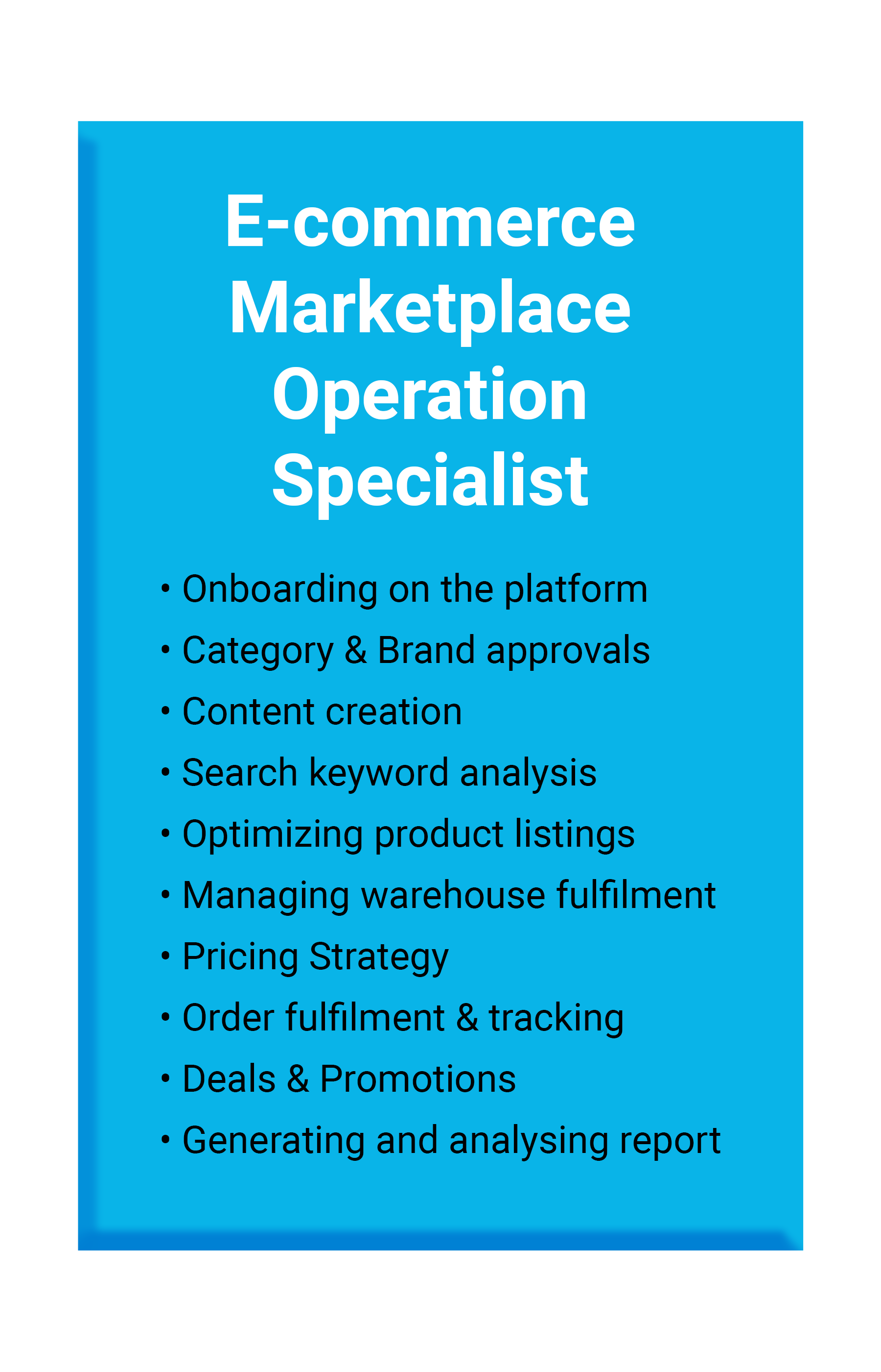 E-commerce Marketplace Operation Specialist